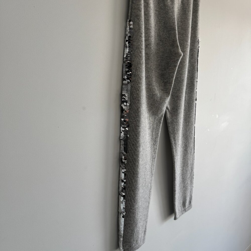 Qi Cashmere Women's Pants-Joggers Sequim sides in Gray, Size S - Picture 5 of 16